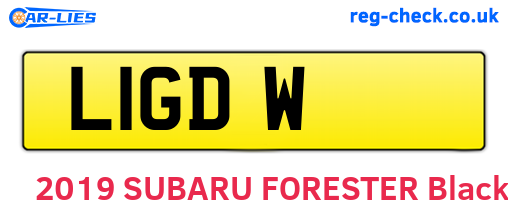 L1GDW are the vehicle registration plates.