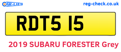 RDT515 are the vehicle registration plates.