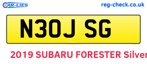 N30JSG are the vehicle registration plates.
