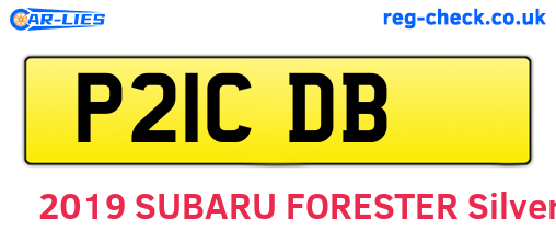 P21CDB are the vehicle registration plates.