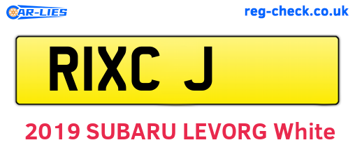 R1XCJ are the vehicle registration plates.