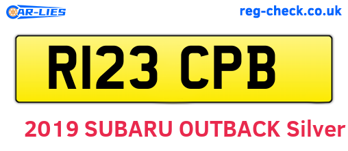 R123CPB are the vehicle registration plates.