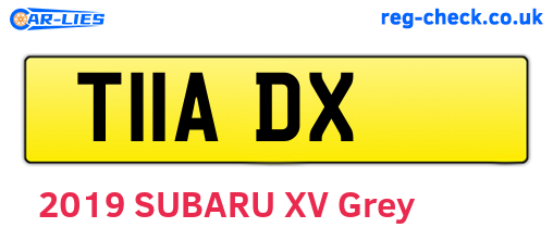 T11ADX are the vehicle registration plates.