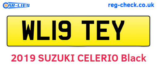 WL19TEY are the vehicle registration plates.