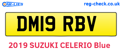 DM19RBV are the vehicle registration plates.