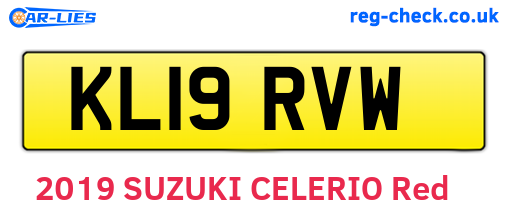 KL19RVW are the vehicle registration plates.