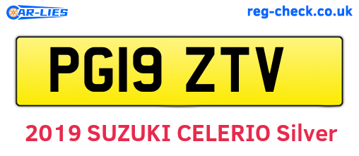 PG19ZTV are the vehicle registration plates.