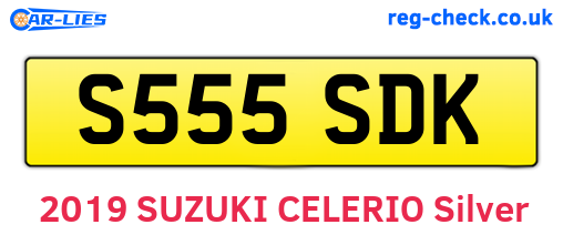 S555SDK are the vehicle registration plates.