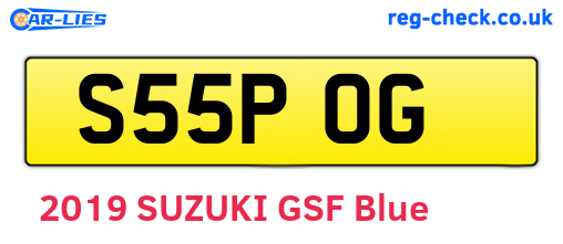 S55POG are the vehicle registration plates.