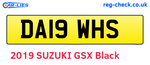 DA19WHS are the vehicle registration plates.