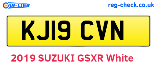 KJ19CVN are the vehicle registration plates.