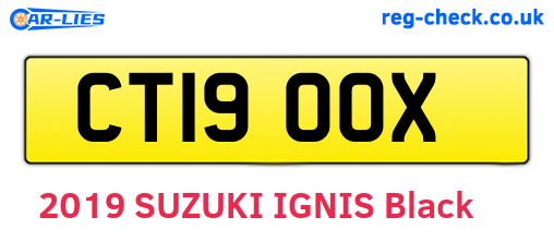 CT19OOX are the vehicle registration plates.