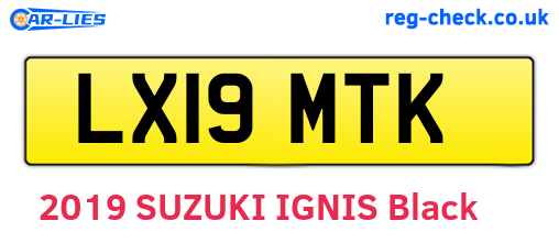 LX19MTK are the vehicle registration plates.