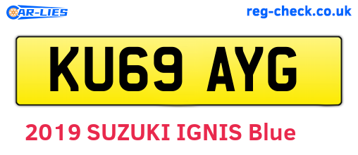 KU69AYG are the vehicle registration plates.