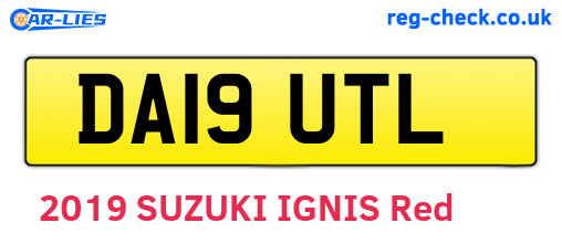 DA19UTL are the vehicle registration plates.