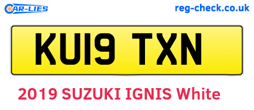 KU19TXN are the vehicle registration plates.