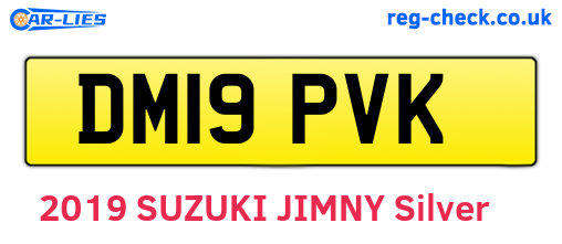 DM19PVK are the vehicle registration plates.