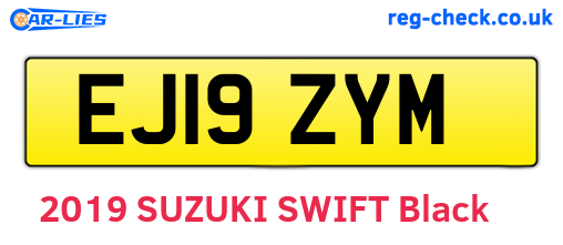 EJ19ZYM are the vehicle registration plates.