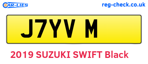 J7YVM are the vehicle registration plates.