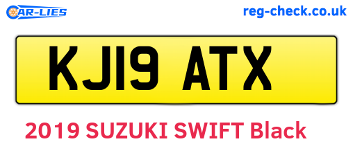 KJ19ATX are the vehicle registration plates.