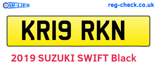 KR19RKN are the vehicle registration plates.