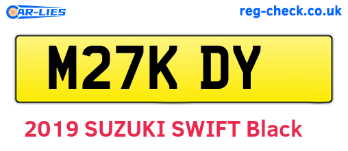 M27KDY are the vehicle registration plates.
