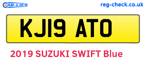 KJ19ATO are the vehicle registration plates.