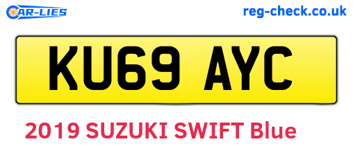 KU69AYC are the vehicle registration plates.