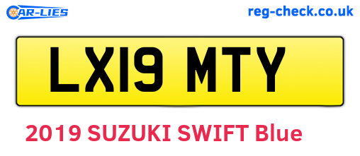 LX19MTY are the vehicle registration plates.