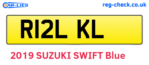 R12LKL are the vehicle registration plates.