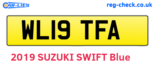 WL19TFA are the vehicle registration plates.