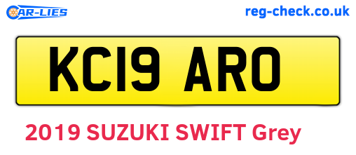 KC19ARO are the vehicle registration plates.