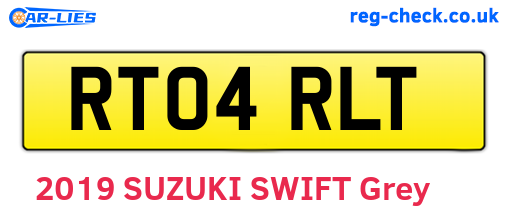 RT04RLT are the vehicle registration plates.