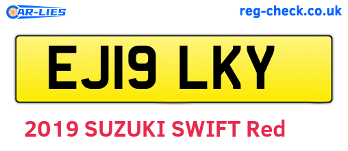 EJ19LKY are the vehicle registration plates.