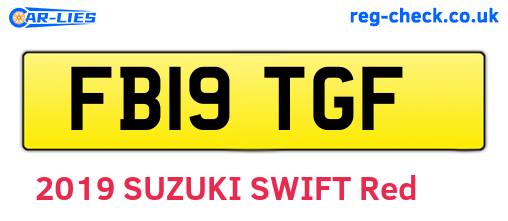 FB19TGF are the vehicle registration plates.