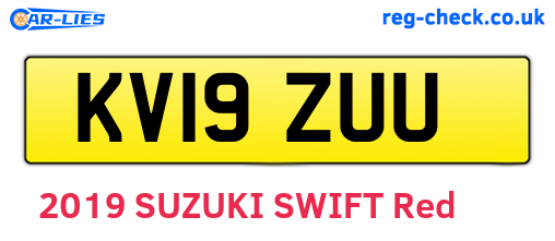 KV19ZUU are the vehicle registration plates.