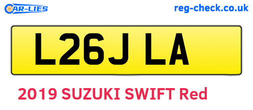L26JLA are the vehicle registration plates.