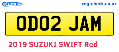 OD02JAM are the vehicle registration plates.