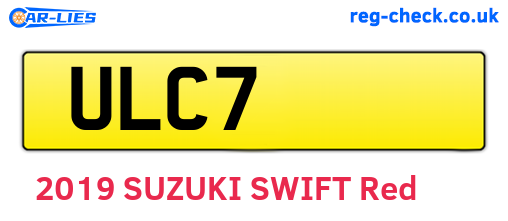 ULC7 are the vehicle registration plates.