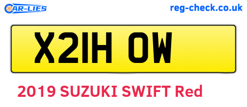 X21HOW are the vehicle registration plates.
