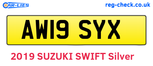 AW19SYX are the vehicle registration plates.