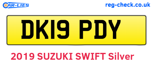 DK19PDY are the vehicle registration plates.