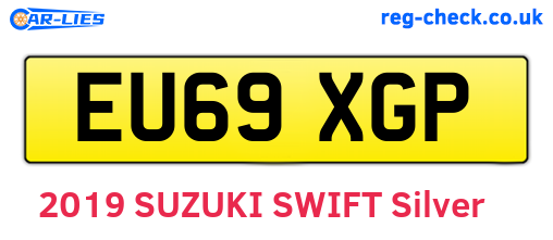 EU69XGP are the vehicle registration plates.