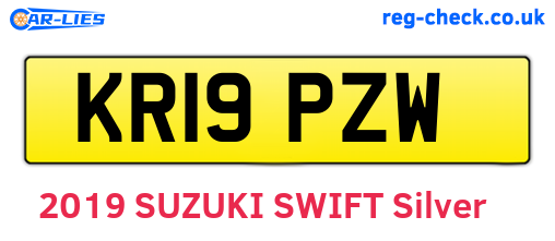 KR19PZW are the vehicle registration plates.