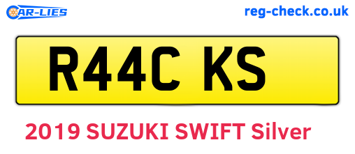 R44CKS are the vehicle registration plates.