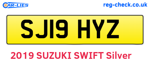 SJ19HYZ are the vehicle registration plates.