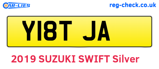 Y18TJA are the vehicle registration plates.