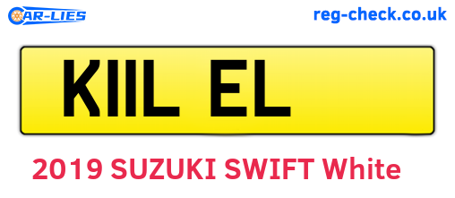 K11LEL are the vehicle registration plates.