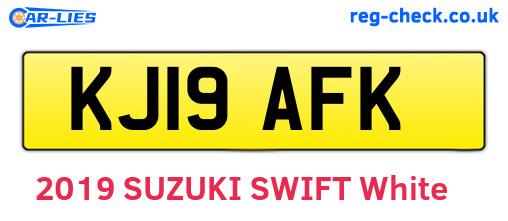 KJ19AFK are the vehicle registration plates.