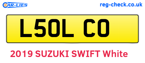 L50LCO are the vehicle registration plates.